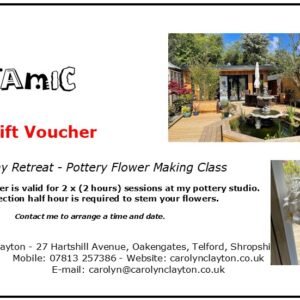 Ceramic Flower Making Course Voucher 2 x 2 hours