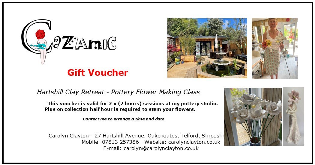 Ceramic Flower Making Course Voucher 2 x 2 hours