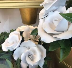 large clay roses