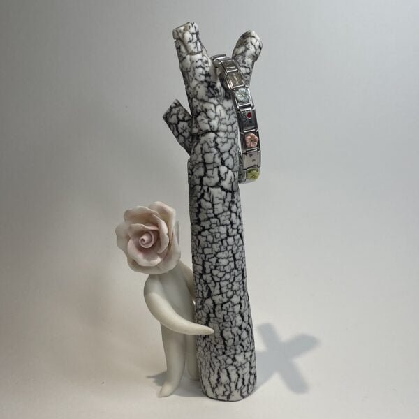 Rose Jewelry Holder Ceramic Sculpture