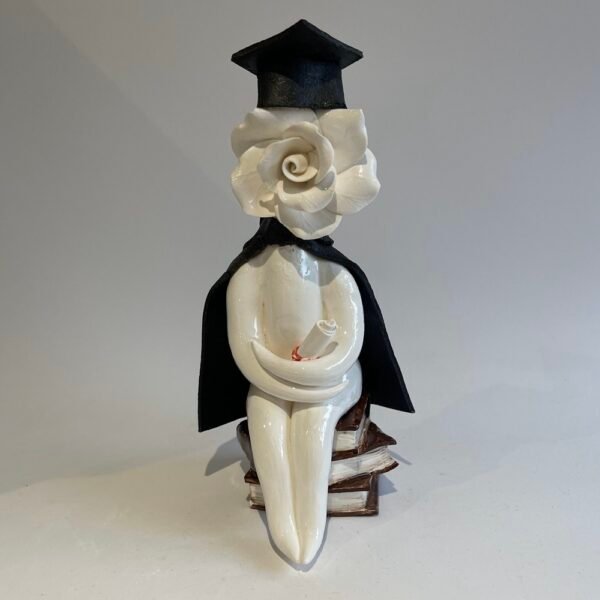 Graduation Sculpture Gift Rose Flower Person