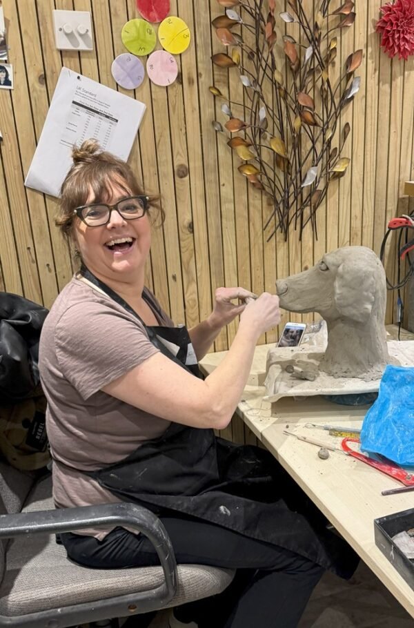 Julie Sculpting Dog