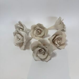 6 ceramic roses to paint