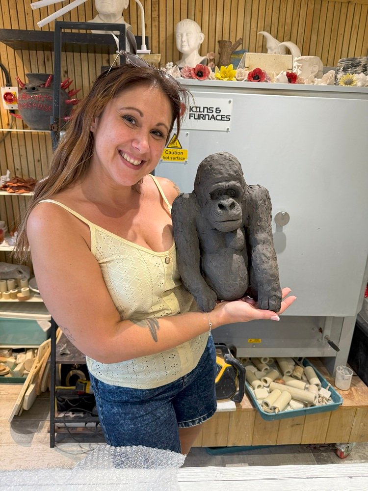 Pottery Member NIkki's Gorilla Sculpture
