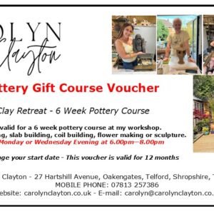 6 week pottery course voucher