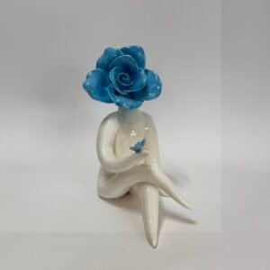 Blue Lady Rose with Butterfly